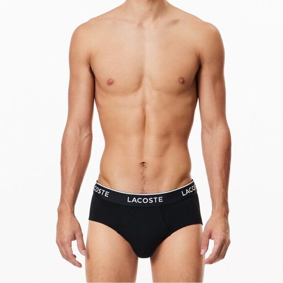 LACOSTE Men's 3pk. Regular-Fit Stretch Logo Band Briefs - Picture 3 of 14
